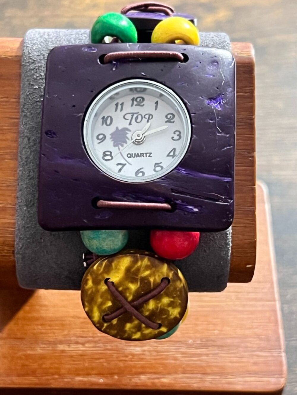 TOP Quartz colorful beaded bracelet watch